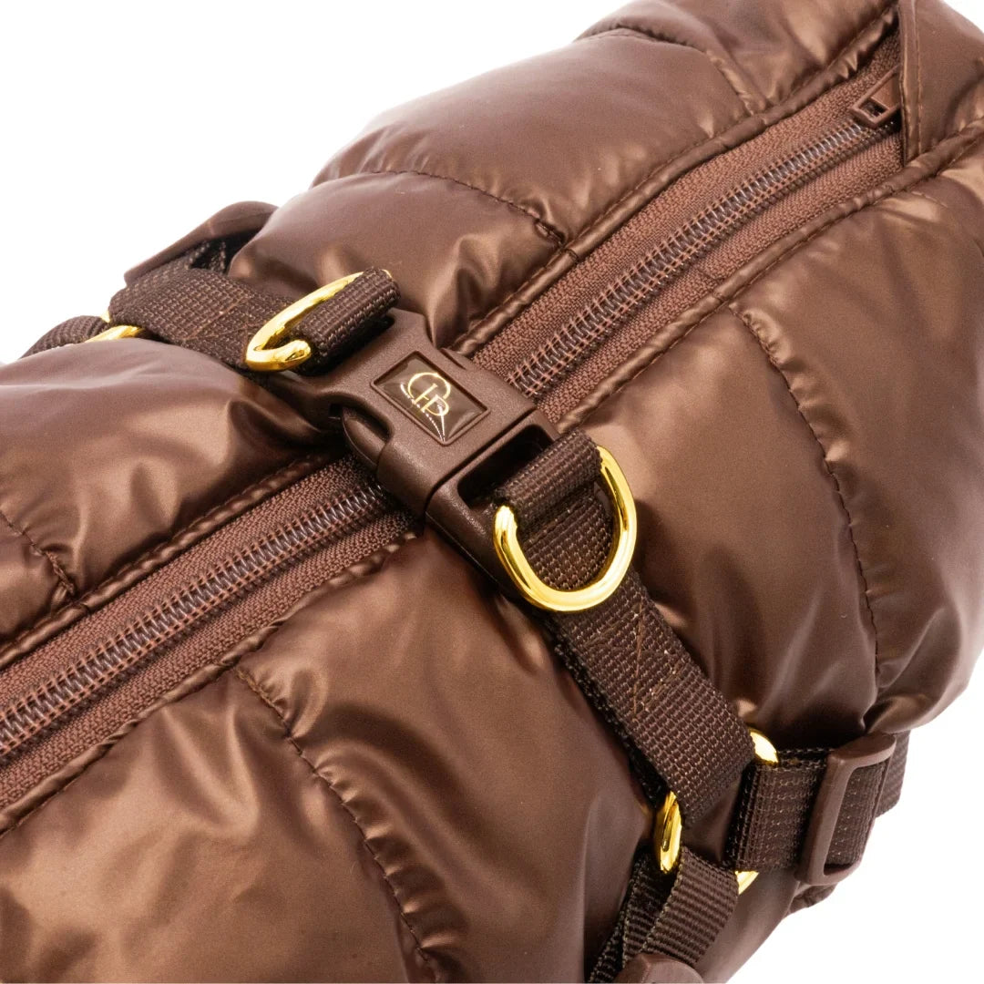 Kurtka dla psa zimowa 2w1 ocieplana wodoodporna - Brązowa