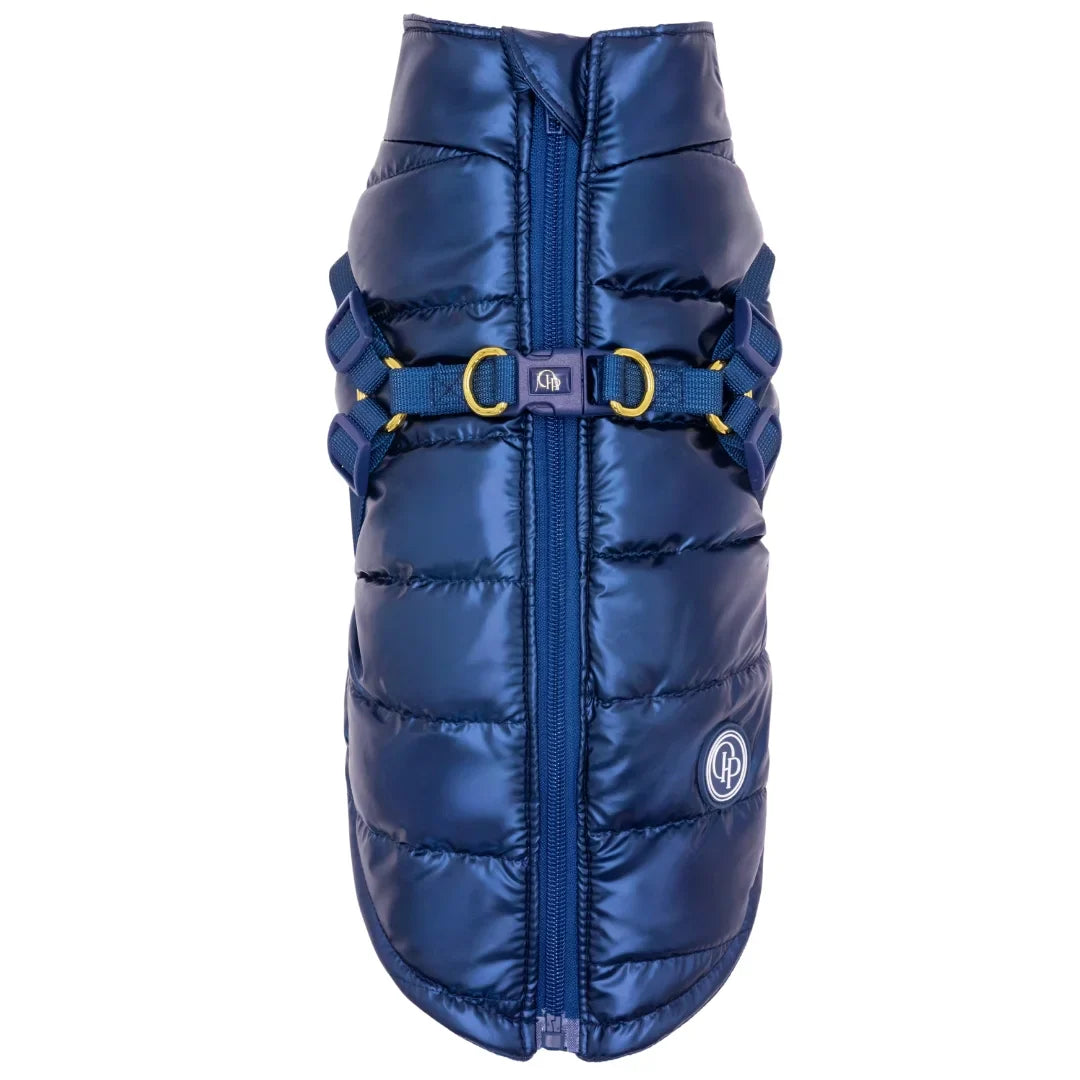 Kurtka dla psa zimowa 2w1 ocieplana wodoodporna - Granatowa