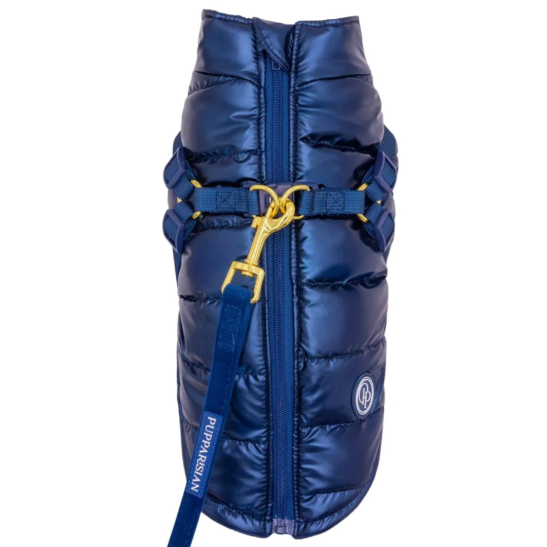 Kurtka dla psa zimowa 2w1 ocieplana wodoodporna - Granatowa