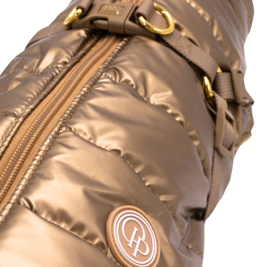 Kurtka dla psa zimowa 2w1 ocieplana wodoodporna - Złota