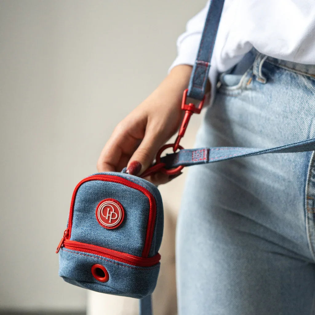 Přepínací vodítko pro psa 3 m – jeansové