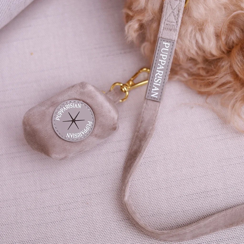 Sametové přepínací vodítko pro psa 3 m – béžové