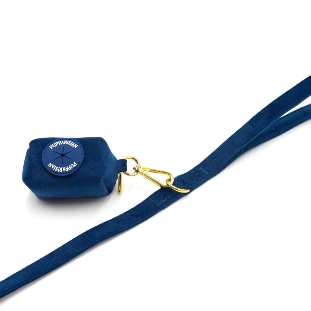 Sametové městské vodítko pro psa – tmavě modré 190 cm