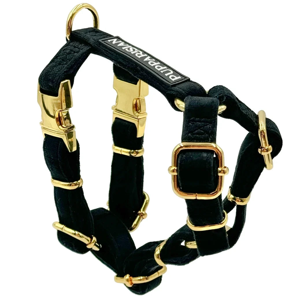 Postroj typu guard pro psa s mašlí – černý