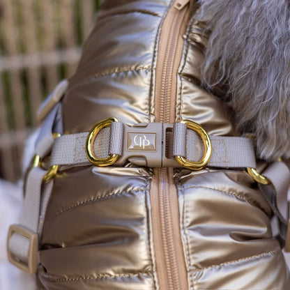 Kurtka dla psa zimowa 2w1 ocieplana wodoodporna - Złota