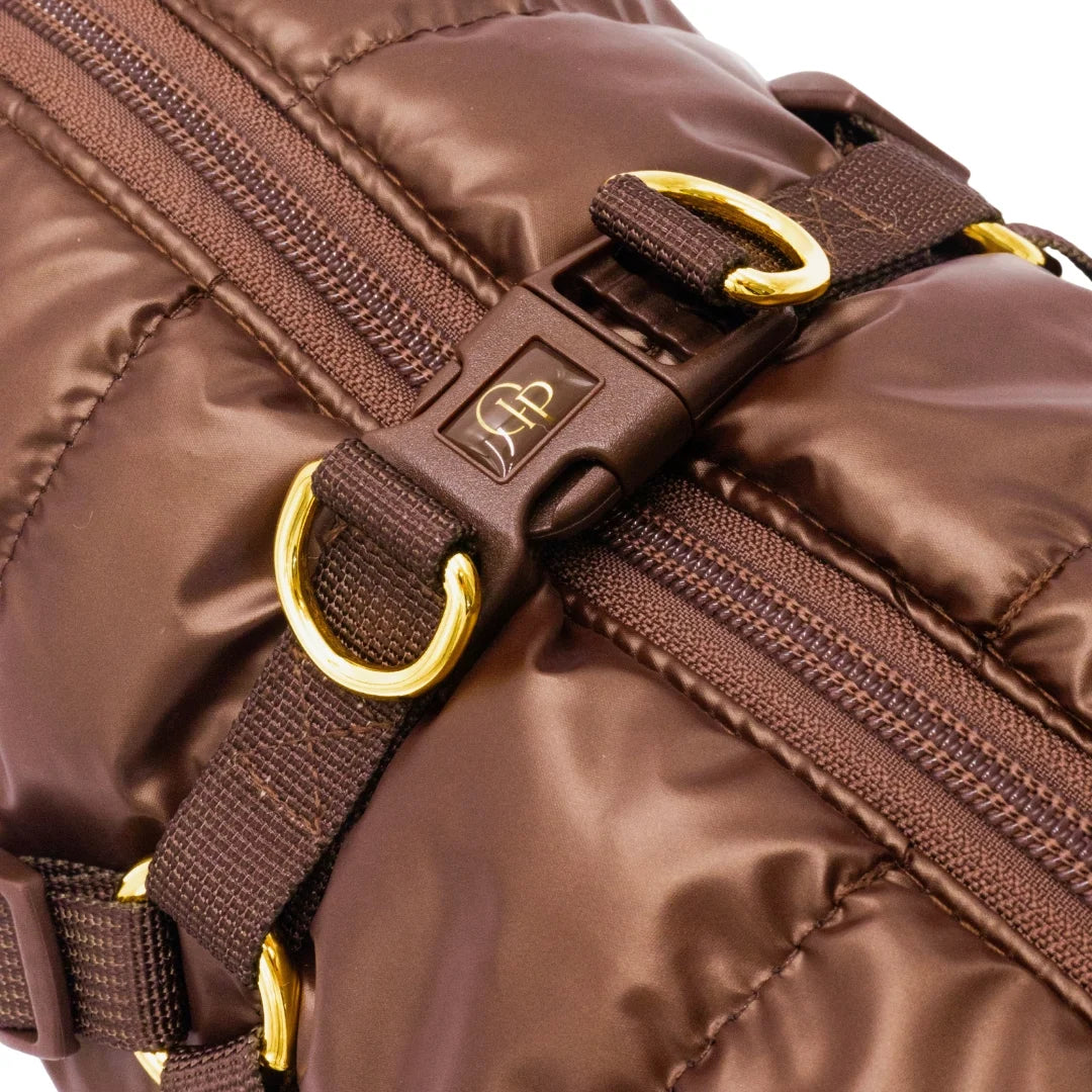 Kurtka dla psa zimowa 2w1 ocieplana wodoodporna - Brązowa