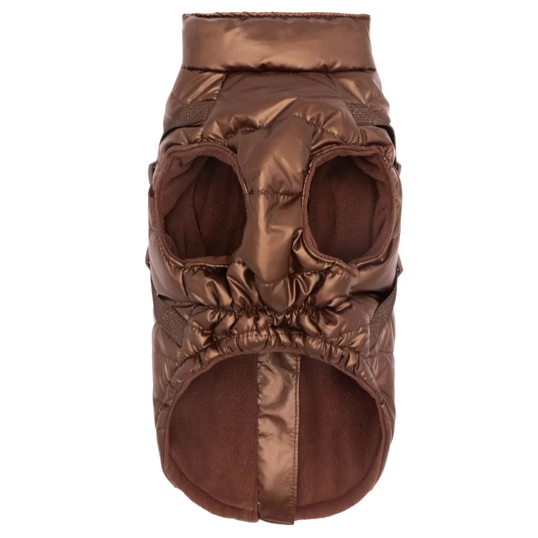 Kurtka dla psa zimowa 2w1 ocieplana wodoodporna - Brązowa