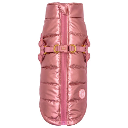 Zimní bunda pro psa 2v1 – zateplená a voděodolná - růžová