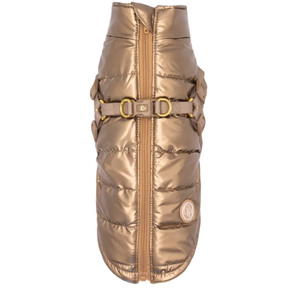 Kurtka dla psa zimowa 2w1 ocieplana wodoodporna - Złota