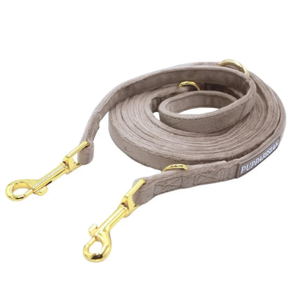 Sametové přepínací vodítko pro psa 3 m – béžové