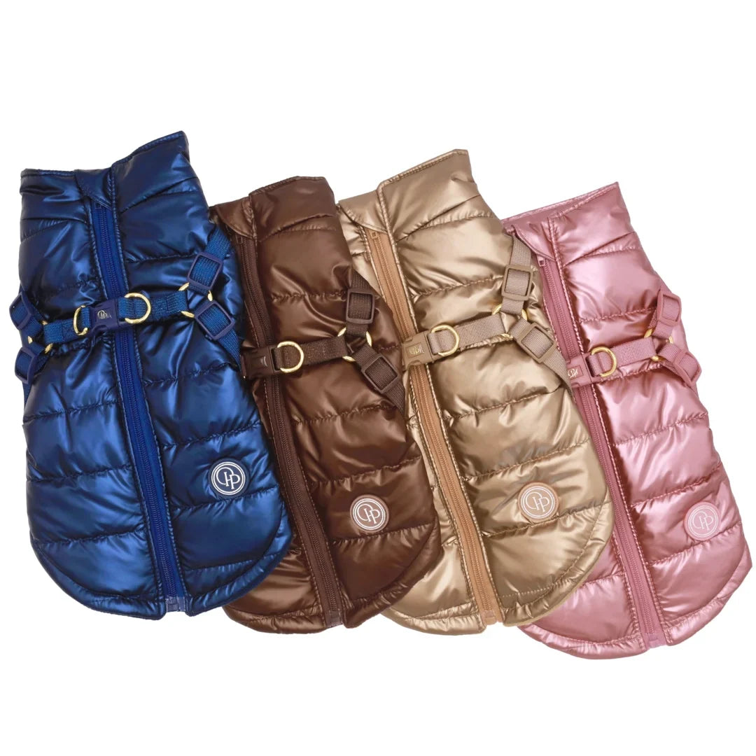 Kurtka dla psa zimowa 2w1 ocieplana wodoodporna - Brązowa