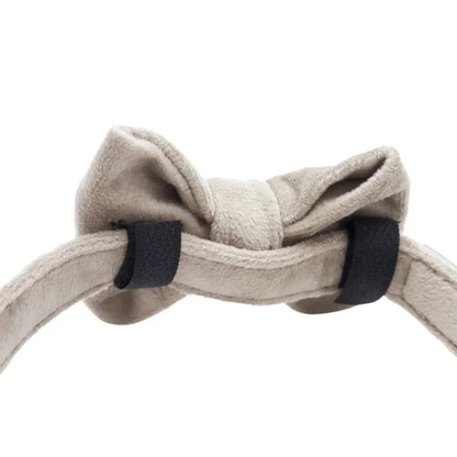 Sametový obojek pro psa – béžový