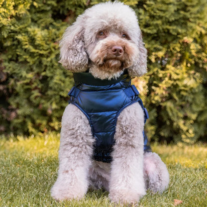 Kurtka dla psa zimowa 2w1 ocieplana wodoodporna - Granatowa