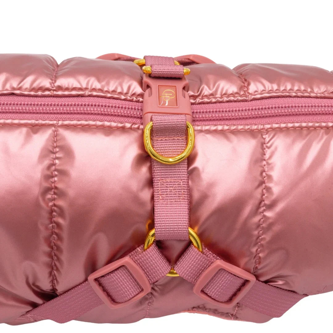 Zimní bunda pro psa 2v1 – zateplená a voděodolná - růžová