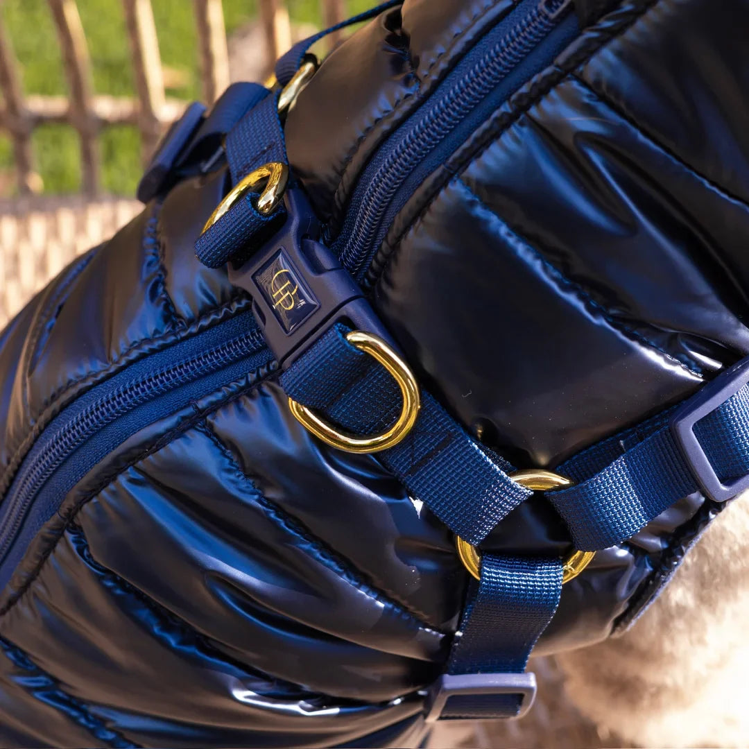 Kurtka dla psa zimowa 2w1 ocieplana wodoodporna - Granatowa