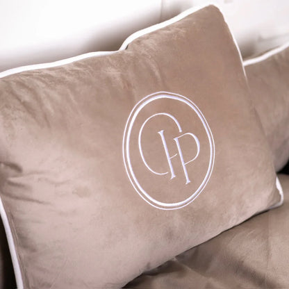 Sametový pelíšek pro psa – béžový