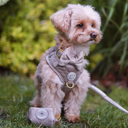 Sametové pouzdro na sáčky na exkrementy – béžové