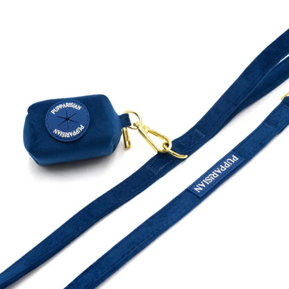 Sametové pouzdro na sáčky na exkrementy – tmavě modré