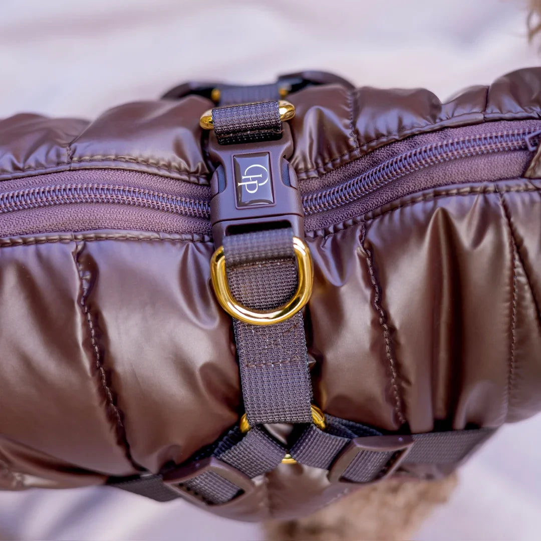 Kurtka dla psa zimowa 2w1 ocieplana wodoodporna - Brązowa