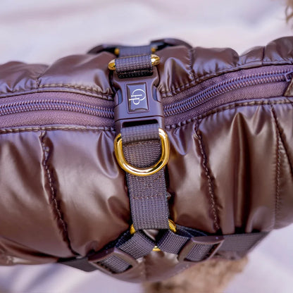 Kurtka dla psa zimowa 2w1 ocieplana wodoodporna - Brązowa