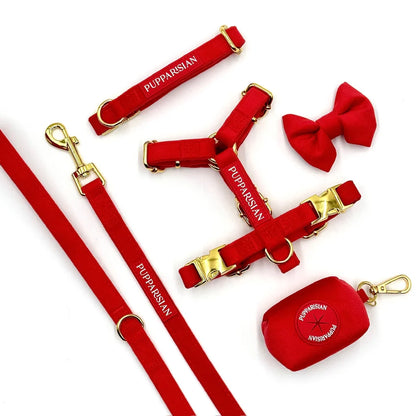 Postroj typu guard pro psa – červený